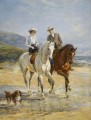 Couple Meeting By The Stile Heywood Hardy horse riding